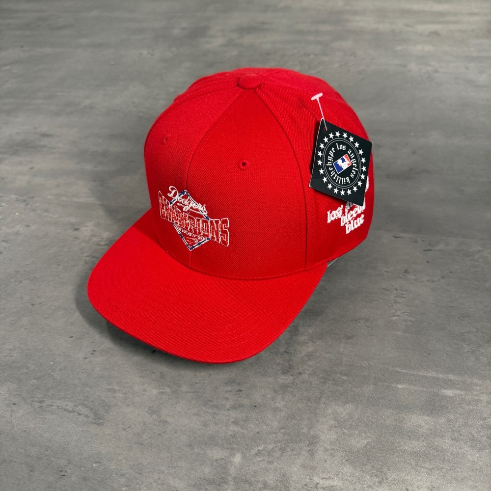 Kill The Hype Los Angeles Dodgers Snapback Hat Red LA Bleeds Blue KTHLA KTH Cap